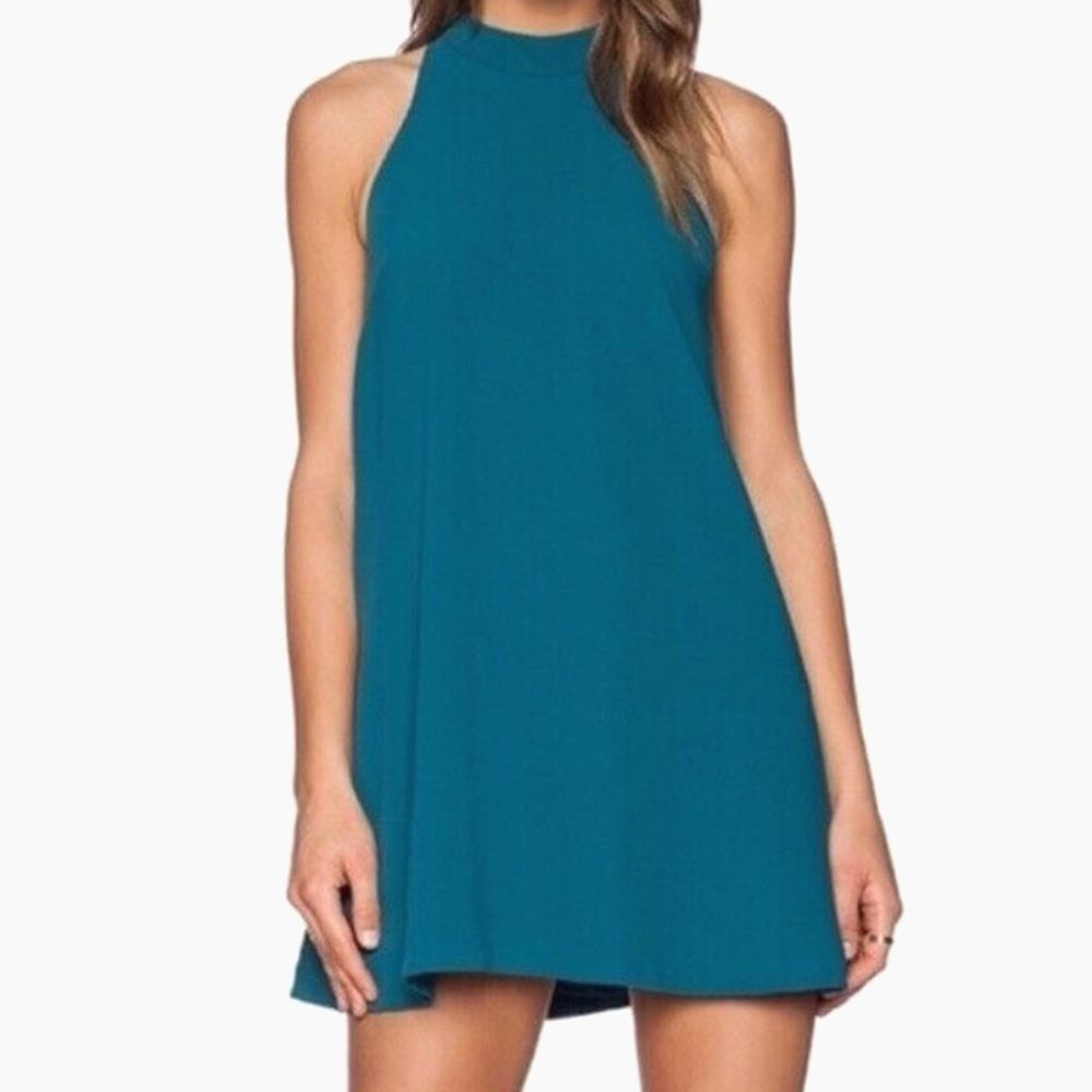 Lovers & Friends Revolve High Neck Mini Swing Dress Womens Small Mod Retro Party - Picture 3 of 10